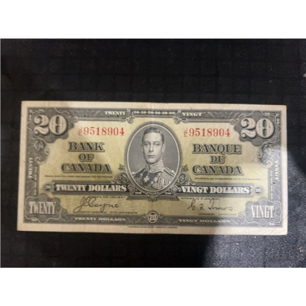 1937 Bank of Canada $20 Note King George VI