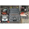 Image 1 : Tool Lot: Mouse Sander, Socket Set, Weller Soldering Kit