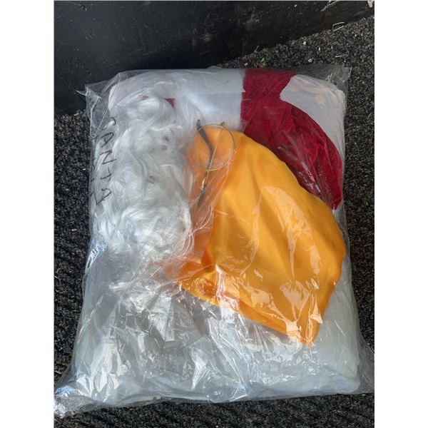 Adult Santa Claus Costume Set with Wig and Glasses, 3XL