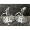 Image 1 : Clear Glass Wine Decanters with Side Handles