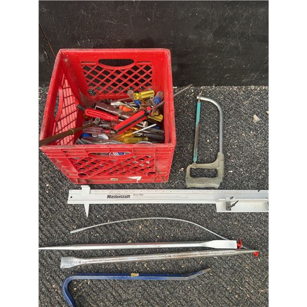 Hand Tool Lot And Mastercraft Accu-Rip Guide 