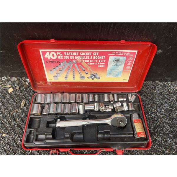 40 Pc. Ratchet Socket Set SAE & Metric Japan