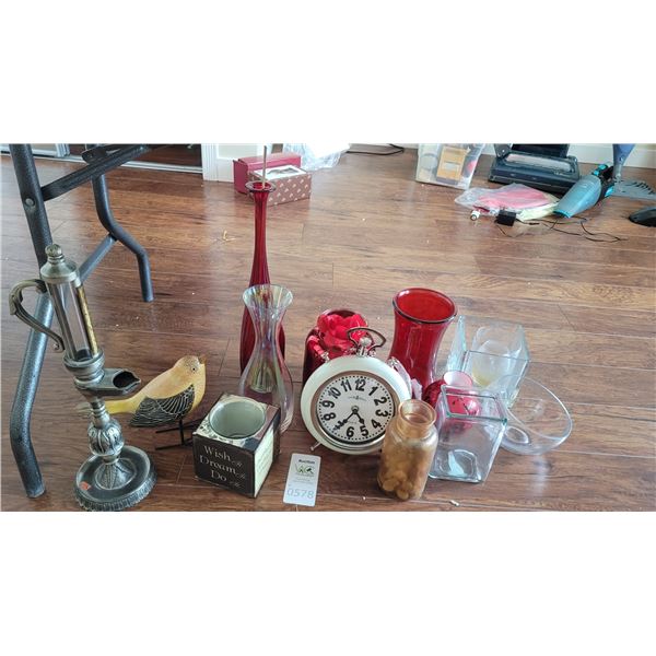 Red Glass, Time Keeper Oil Lamp