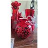 Image 4 : Red Glass, Time Keeper Oil Lamp