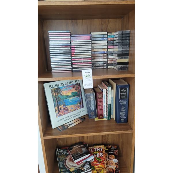 CD's, Cassettes, Books A