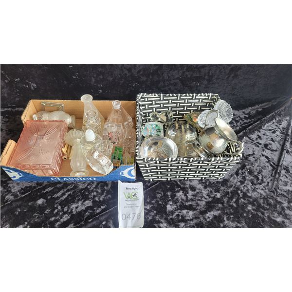 vintage Glass, Paper Weights & Bolivian Pewter S1 A