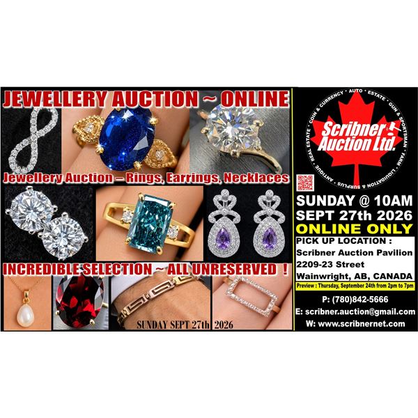 SEPT 25-26-27 : 2026 : COIN - PRIVATE COLLECTION & EQUIPMENT AUCTION - JEWELLERY