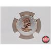 Image 4 : RCM Issue: A Historic Reign 2016 Gilt Canada $1 Maple Leaf : Fractional Reverse Proof Coin : 1/20oz 