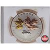 Image 2 : RCM Issue: A Historic Reign 2016 Gilt Canada $5 Maple Leaf : Fractional Reverse Proof Coin : 1oz (Fi
