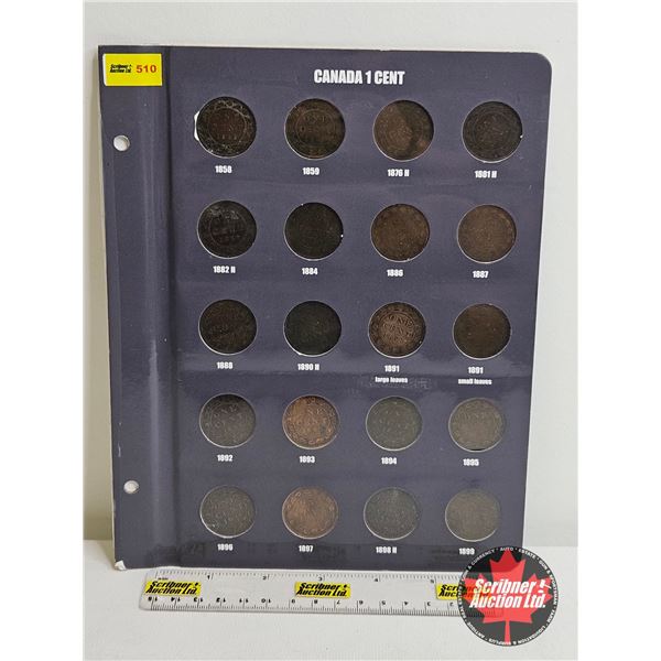 Canada Large Cent (Page of 20) : 1858; 1859; 1876H; 1881H; 1882H; 1884; 1886; 1887; 1888; 1890H; 189