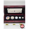 Image 1 : RCM Canada 2003 Silver Maple Leaf Hologram Five-Coin Fine Silver Set :  One Ounce ; 1/2 Ounce 1/4 Ou
