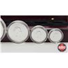 Image 7 : RCM Canada 2003 Silver Maple Leaf Hologram Five-Coin Fine Silver Set :  One Ounce ; 1/2 Ounce 1/4 Ou