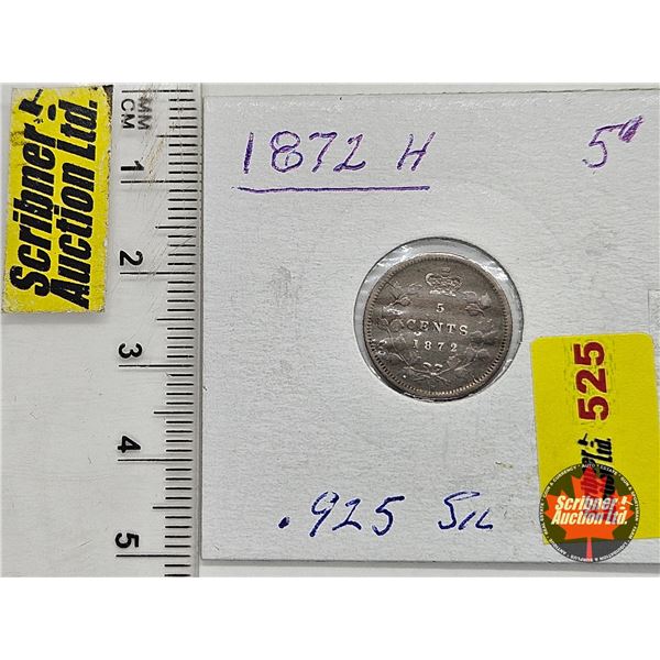 Canada Five Cent 1872H