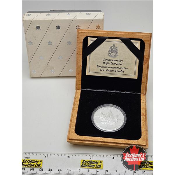 RCM Canada 1989 : $5 Coin : Commemorative Maple Leaf Issue  (COA) (.9999)