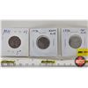 Image 1 : Canada Five Cent (3) : 1929; 1936; 1936 (Consignor Note: 1936 Near ; 1936 Far)