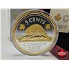 Image 2 : RCM Canada 2015 : FIVE OUNCE Fine Silver Coin : Big Coin Series : 5-Cent Coin (COA #471) (99.99%)