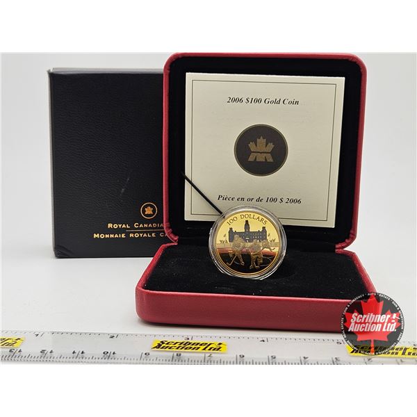 RCM Canada 2006 : $100 Gold Coin : 75th Game in the World's Longest Running International Hockey Ser