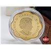 Image 3 : RCM Canada 2019 : $20 Fine Silver Coin : Iconic Maple Leaves (COA#3027) (99.99%) (Gold Plated ~ Scal