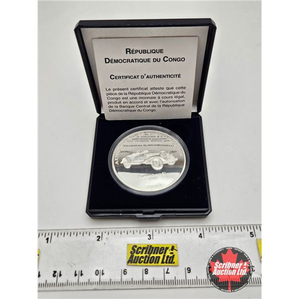 Democratic Republic of the Congo 10 Francs 2003 : Automobiles Historiques (Duesenberg SJ 1932) (COA 