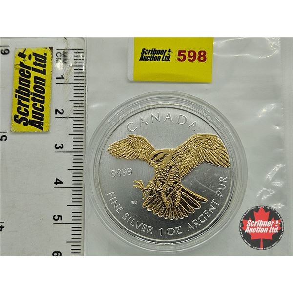 RCM Canada 2014 $5 Fine Silver Coin : Peregrine Falcon : Birds of Prey (1oz .9999)