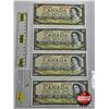 Image 1 : Canada $20 Bills 1954 (4 Bills ~ FW Prefix) : - Beattie/Rasminsky #FW8381262 - Beattie/Rasminsky #FW