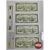 Image 4 : Canada $20 Bills 1954 (4 Bills ~ FW Prefix) : - Beattie/Rasminsky #FW8381262 - Beattie/Rasminsky #FW