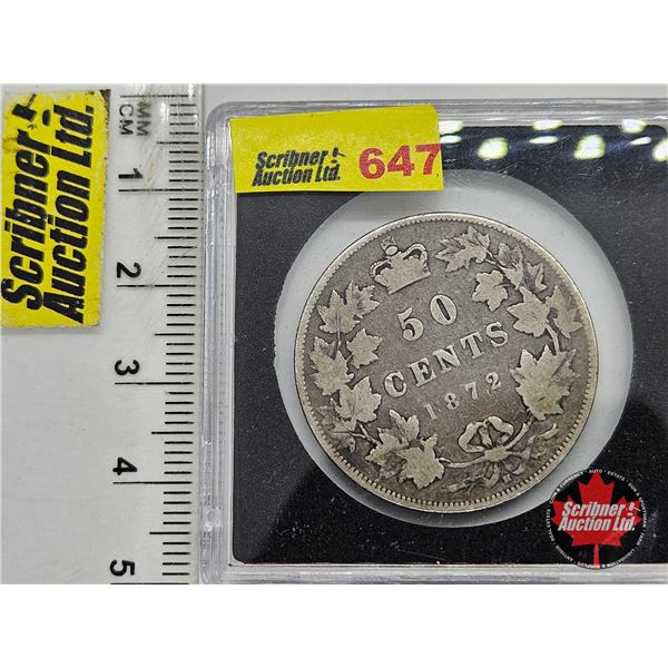 Canada Fifty Cent 1872H