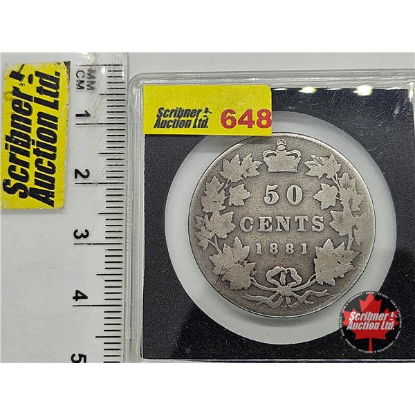 Canada Fifty Cent 1881H