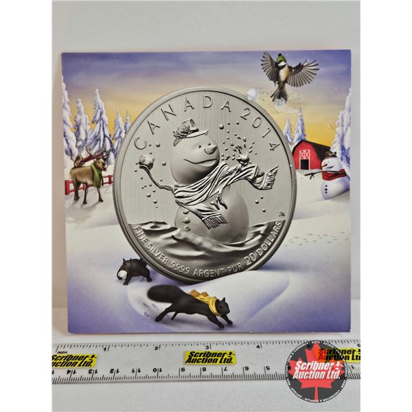 RCM Canada 2014 $20 Fine Silver : Snowman (99.99%)