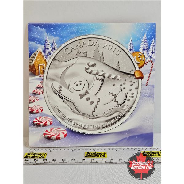 RCM Canada 2015 $20 Fine Silver : Gingerbread Man (99.99%)