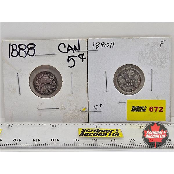 Canada Five Cent (2): 1888; 1890H