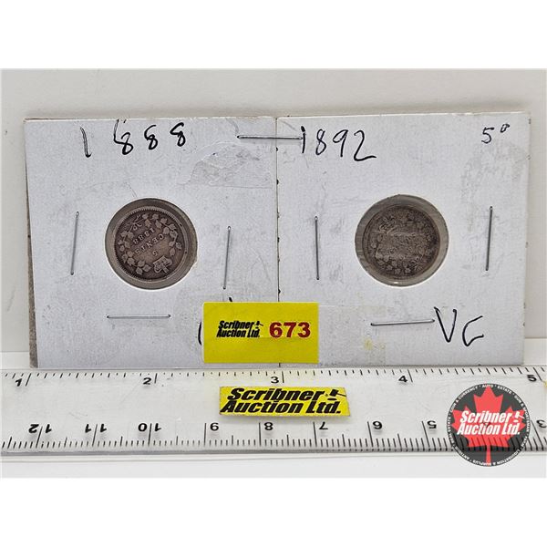 Canada Five Cent (2): 1888; 1892