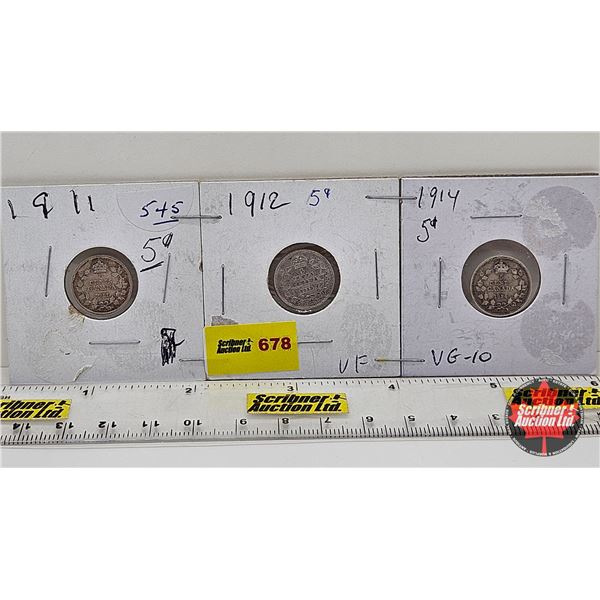 Canada Five Cent (3): 1911; 1912; 1914