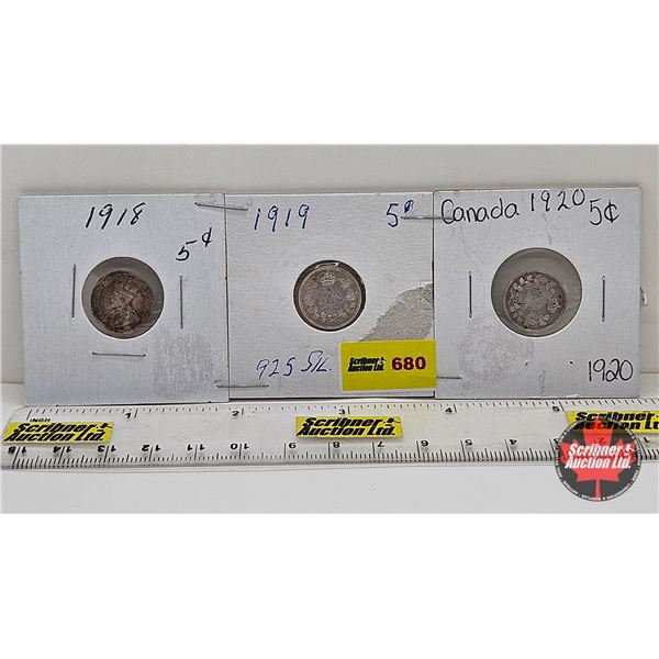 Canada Five Cent (3): 1918; 1919; 1920