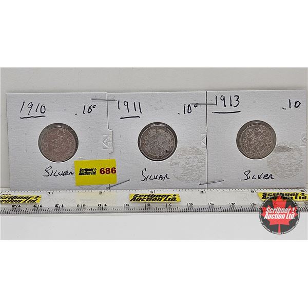 Canada Ten Cent (3): 1910; 1911; 1913