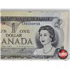 Image 3 : Canada $1 Bill 1973 : Miscut : Lawson/Bouey #GR8350958 (See Top Edge)
