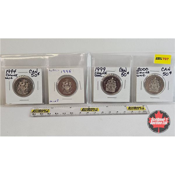 Canada Fifty Cent (4) : 1994; 1995; 1999; 2000