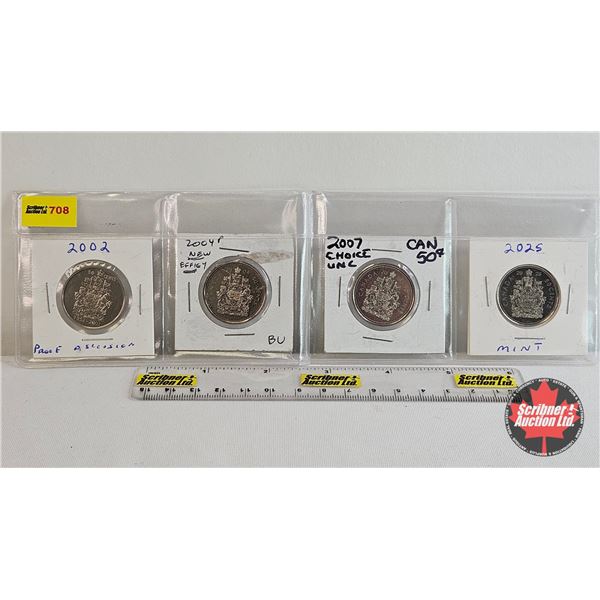 Canada Fifty Cent (4) : 2002; 2004P; 2007; 2025