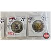 Image 2 : Canada $2 Toonies (8) : 2015; 2018; 2020; 2020; 2023; 2023; 2020; 2008 (ICCS Cert: MS-64)