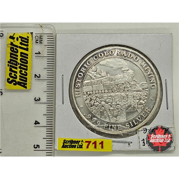 USA Historic Colorado Mining : Black Hawk Colorado Token (.999 Silver)