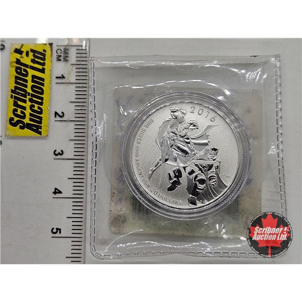 RCM Canada 2016 : $20 Fine Silver Coin : Batman v Superman : Dawn of Justice™ (99.99%)