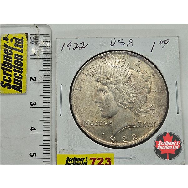 USA Peace Dollar 1922