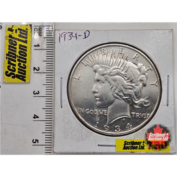 USA Peace Dollar 1934D