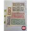 Image 2 : Japanese-Burma Military Occupation Currency Banknotes c.1942-1945 (6) :  - 100 Rupees -Ten Rupees - 