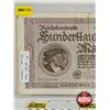 Image 2 : 1923 German 100,000 Mark Reichsbanknote
