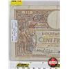 Image 2 : 1939 Banque de France 100 Cent Francs Banknote