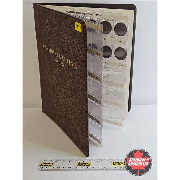 Canada Large Cent Collection in Harco Collector Portfolio (15) : 1907; 1907H; 1908; 1909; 1910; 1911