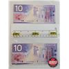 Image 4 : Canada $10 Bills 2001 (2 Sequential) : Knight/Thiessen #FDT2645855-5856