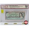 Image 1 : Canada $1 Bill 1954 *Replacement : Beattie/Rasminsky # *BM3208986 (BCS Cert : Almost UNC 55 Original