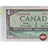 Image 3 : Canada $1 Bill 1954 *Replacement : Beattie/Rasminsky # *BM3208986 (BCS Cert : Almost UNC 55 Original